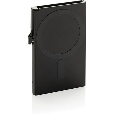 Magnetischer RFID-Kartenhalter aus Aluminium für Smartphones, schwarz