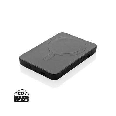 Magnetix 5.000mAh magnetische Powerbank aus RCS recycel. ABS, schwarz