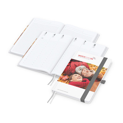 geiger notes Notizbuch Match-Hybrid A5 Bestseller, matt, inkl. Druck, silbergrau geiger notes Notizbuch Match-Hybrid A5 Bestseller, matt, inkl. Druck, silbergrau
