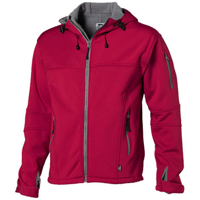 Slazenger™ Herren Softshell Jacke Match mit Kapuze, rot, XL Slazenger™ Herren Softshell Jacke Match mit Kapuze, rot, XL