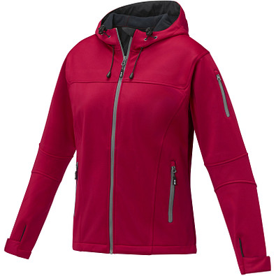 Match Softshelljacke für Damen, rot, XXL