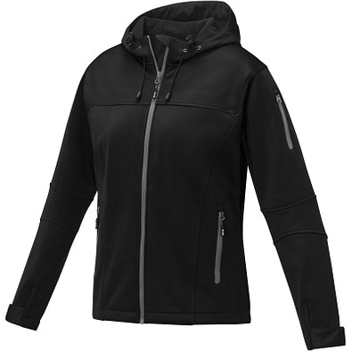 Match Softshelljacke für Damen, schwarz, XL
