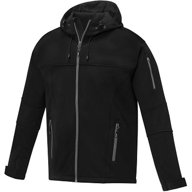 Match Softshelljacke für Herren, schwarz, S Erfolgreiche
