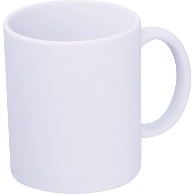 Matte Sublimationstasse aus Keramik ARIEL, weiß