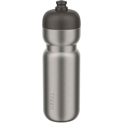 Mepal Pull 800 ml Edelstahl Sportflasche, schwarz