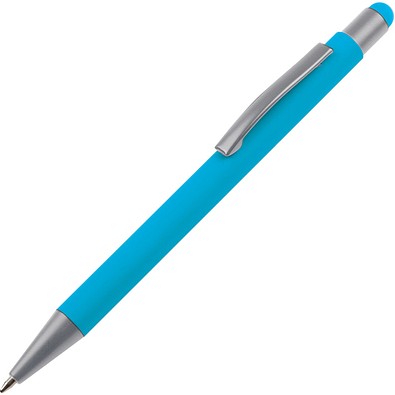 Metall Kugelschreiber mit Touch-Pen Rio,hellblau