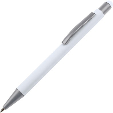 Metall Kugelschreiber mit Touch-Pen Rio,weiß