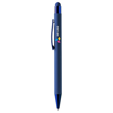 Metall Softtouch Kugelschreiber, blau
