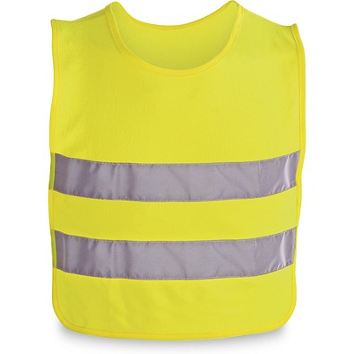 MIKE. Kinder Reflektorweste aus 100% Polyester, Gelb