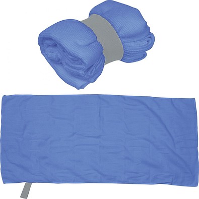 Mikrofaser Handtuch mit Gummiband , blau