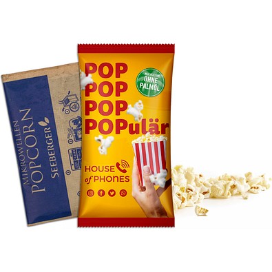 Mikrowellen-Popcorn im Werbetütchen, 90 g, süßes Popcorn, inkl. Druck