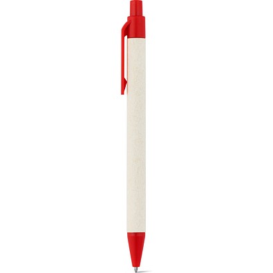 MILINK. Kugelschreiber aus 100 % Recyclingpapier, Rot