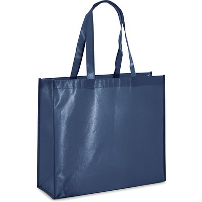 MILLENIA. Tragetasche aus laminiertem Non-Woven (110 g/m²), Blau