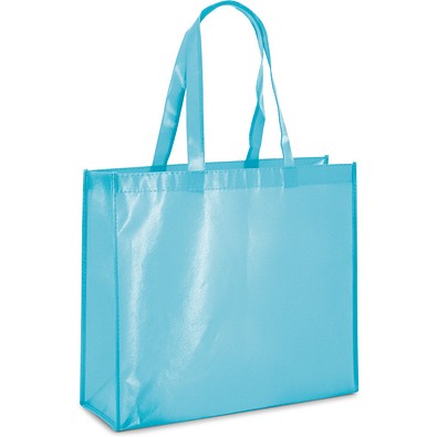 MILLENIA. Tragetasche aus laminiertem Non-Woven (110 g/m²), Hellblau