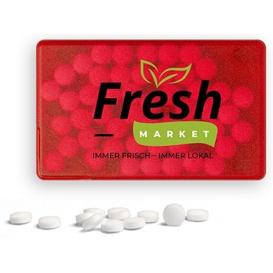 MintCard, 7 g, rot-transparent, inkl. Druck