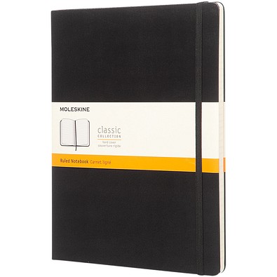 Moleskine Classic Hardcover Notizbuch XL – liniert, schwarz