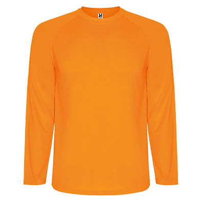 Montecarlo Langarm-Sport-Shirt für Kinder, Fluor Orange, 4
