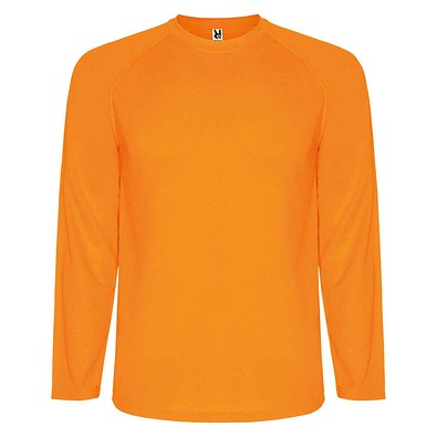 Montecarlo Langarm-Sport-Shirt für Kinder, Fluor Orange, 8