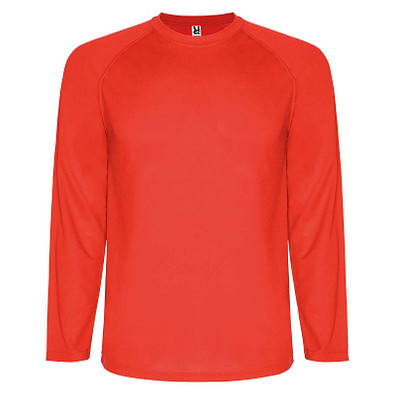 Montecarlo Langarm-Sport-Shirt für Kinder, rot, 4
