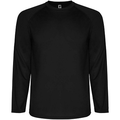 Montecarlo Langarm Sport-Shirt für Männer, schwarz, M