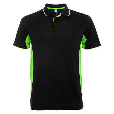 Montmelo Sport Poloshirt Unisex, schwarz / limone, L