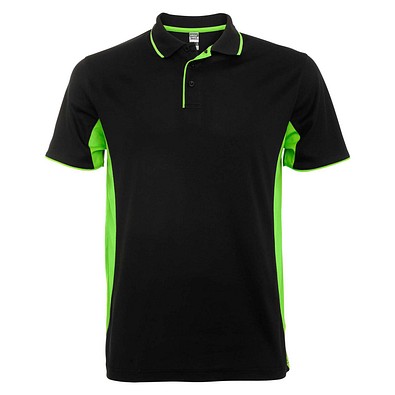 Montmelo Sport Poloshirt Unisex, schwarz / limone, XL