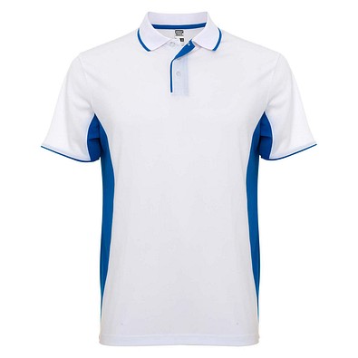 Montmelo Sport Poloshirt Unisex, weiß / royalblau, 2XL