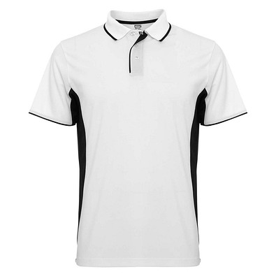 Montmelo Sport Poloshirt Unisex, weiß / schwarz, L