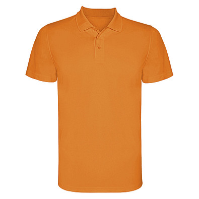 Monzha Sport Poloshirt für Herren, Fluor Orange, 3XL