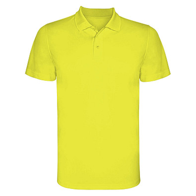 Monzha Sport Poloshirt für Herren, Fluor Yellow, 2XL