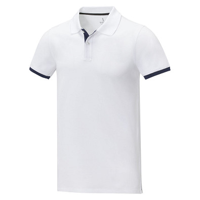 Morgan Polo für Herren, zweifarbig, weiss, XL