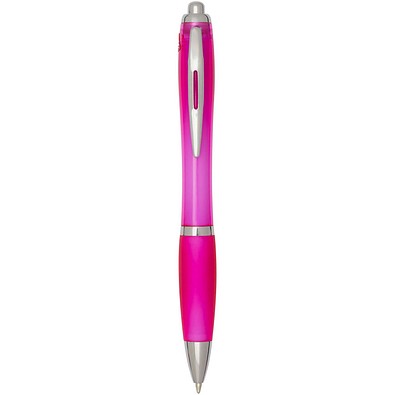 Nash RCS Kugelschreiber aus recyceltem Kunststoff mit farbigem Schaft und Griff (schwarze Tinte), rosa