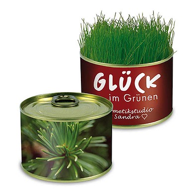 Natur-Konserve mit Samen, Fichte, 1-seit. Druck