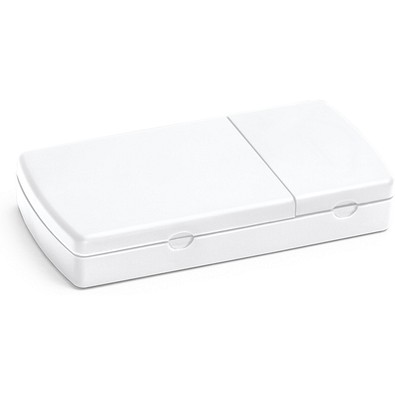 NERO. Tablettenbox mit 2 Fächern, Weiß
