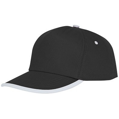 Nestor Kappe mit 5 Segmenten und Paspel, schwarz,weiss Nestor Kappe mit 5 Segmenten und Paspel, schwarz,weiss