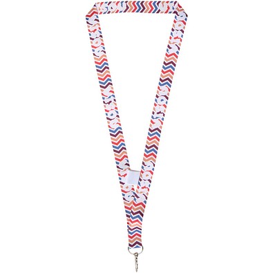 Neve Sublimation Lanyard für mit Loop, weiss, 20mm