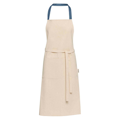 Nia 200 g/m² Schürze aus recycelter Baumwolle, eisblau