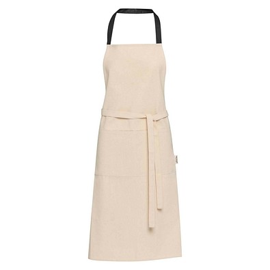 Nia 200 g/m² Schürze aus recycelter Baumwolle, schwarz