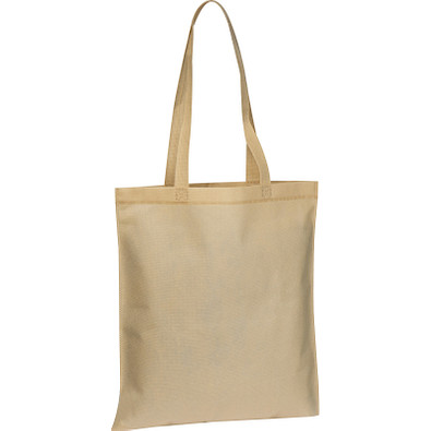 Non Woven Tasche mit langen Henkeln, beige
