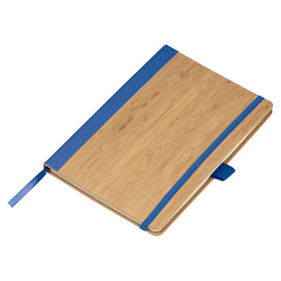 Notizbuch aus Bambus, blau