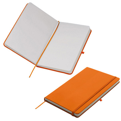 Notizbuch Happy, DIN A5, blanko, orange Notizbuch Happy, DIN A5, blanko, orange