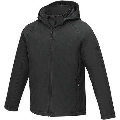 Notus wattierte Softshell Herrenjacke, schwarz, L