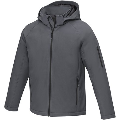 Notus wattierte Softshell Herrenjacke, storm grey, L