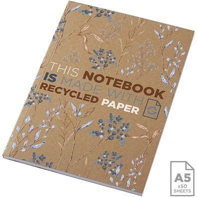 Novella Austen A5 Softcover Notizbuch aus recyceltem Kraftpapier – 50 Blatt, natur