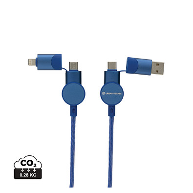 Oakland RCS rKunststoff 1,2m 6-in-1 Fast-Charging 45W Kabel, blau