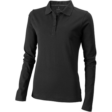 ELEVATE Damen Langarm Poloshirt Oakville, anthrazit, L ELEVATE Damen Langarm Poloshirt Oakville, anthrazit, L