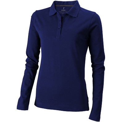 ELEVATE Damen Langarm Poloshirt Oakville, dunkelblau, XS