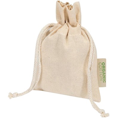 Odisha 140 g/m² OCS Bio Zuziehbeutel – 15 × 10 cm, natur