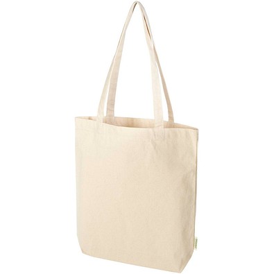 Odisha 180 g/m² OCS Bio-Tragetasche mit breitem Boden 11L, natur