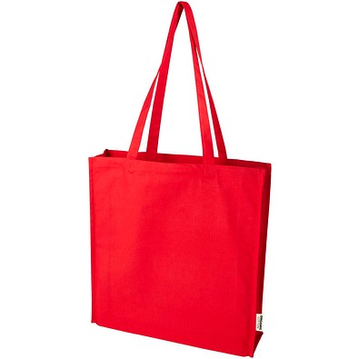 Odisha 180 g/m² OCS Bio Tragetasche mit Seitenfalten 14L, rot
